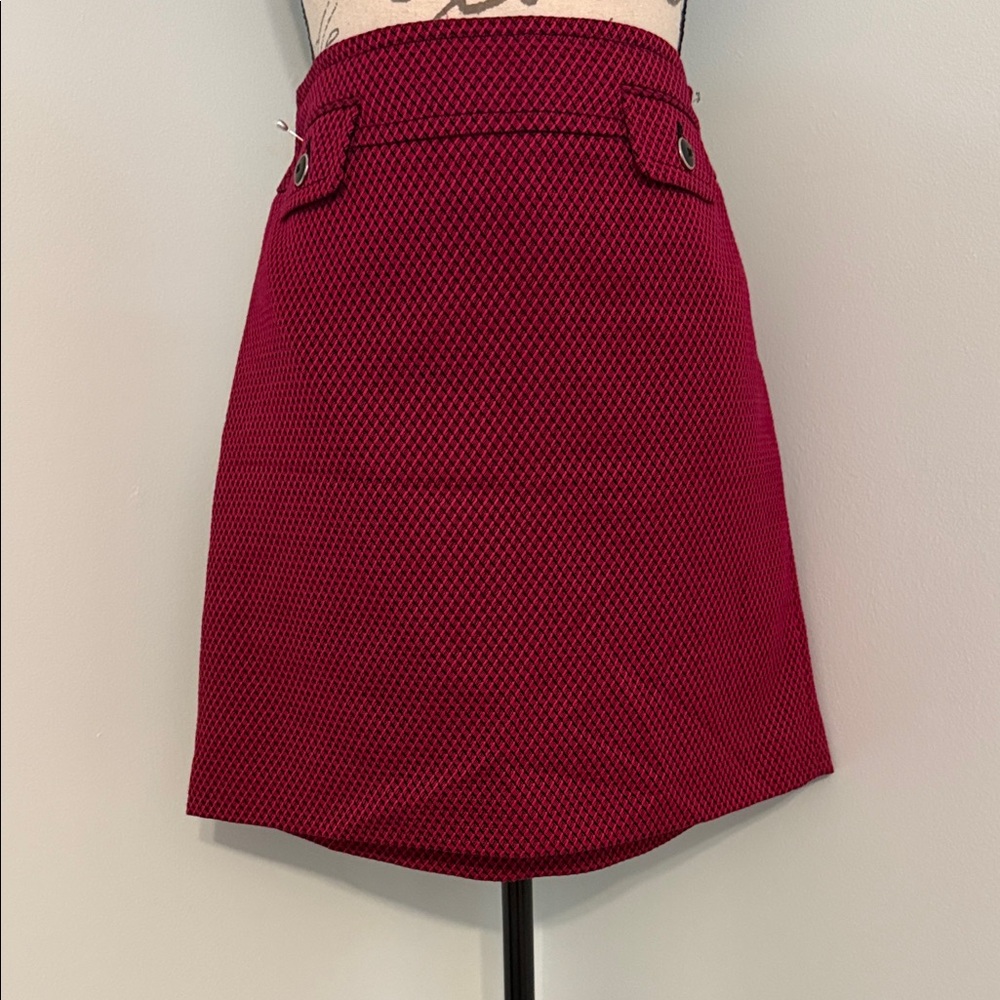 LOFT Textured Skirt with faux pocket detail